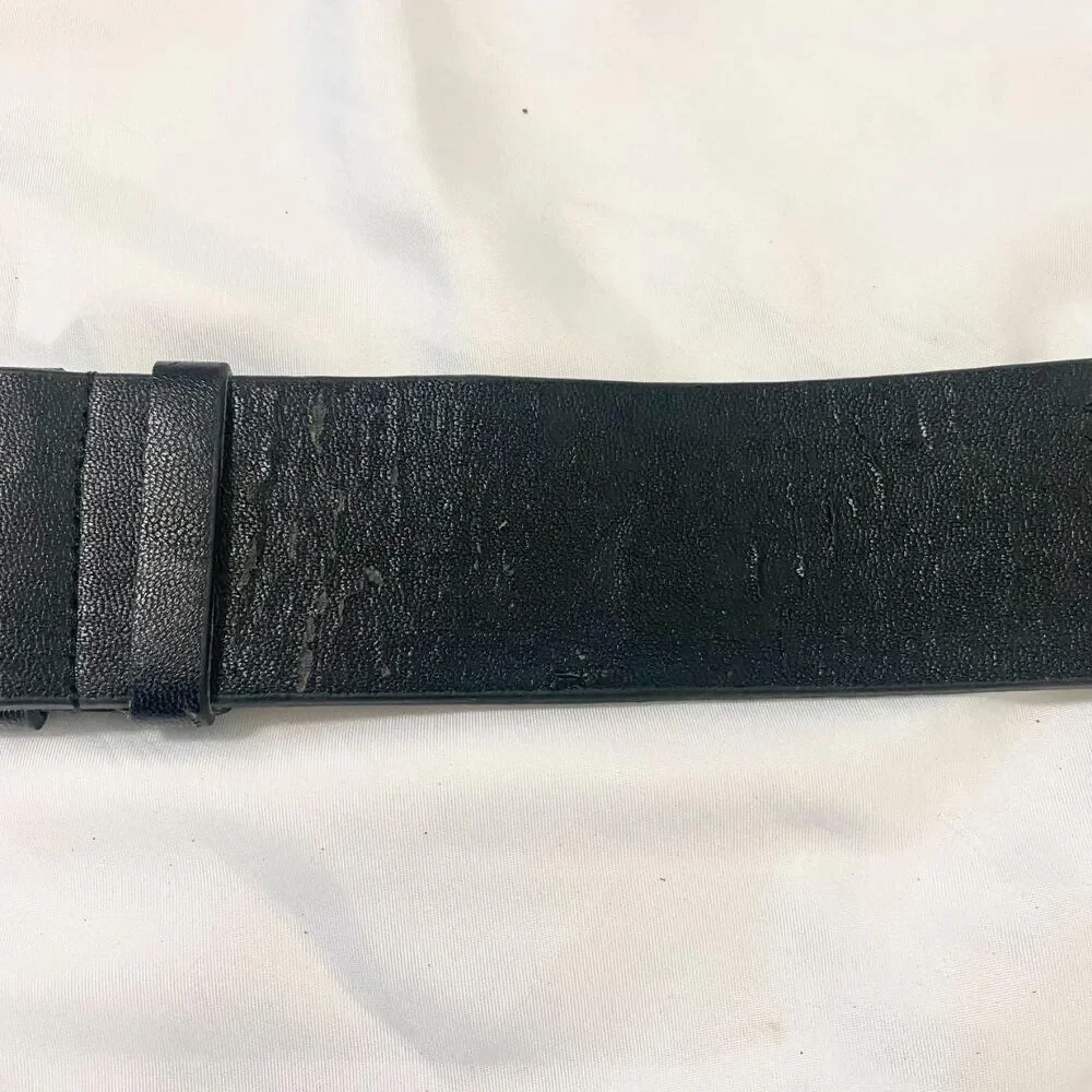 Chico's Early 2000's Belt ~ Black Silver Zebra Stretchy Waist Belt S / M